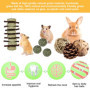 Jouets à Mâcher pour Lapin,11 PCS Jouets pour Petits Animaux,Jouets de Hamsters,Jouets de Cochon D'Inde,Naturel Petits Animaux M