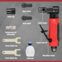 WORKPRO Meuleuse d'Angle à Air 6,3 mm (1/4") Multifonctionnelle, Meuleuse d'Angle Pneumatique - Pression Maximale 6,3 bar, 20,00