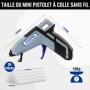 WORKPRO Pistolet à Colle Rechargeable 3,6 V, Pistolet à Colle sans Fil avec Batterie 2600 mAh et 20 Bâtons de Colle(7*100 mm), A