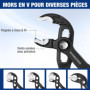 WORKPRO Pince Multiprise Réglable Serrage Rapide 127 mm, Pince à Pompe à Eau en Cr-V, pour Réparations Domestiques, Industrielle