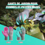 HAUSHOF Lot de 6 Paires de Gants de Jardinage Femme, Gants de Travail Anti-épines avec Enduits de Nitrile, pour Désherbage, Bêch