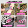 HAUSHOF Lot de 6 Paires de Gants de Jardinage Femme, Gants de Travail Anti-épines avec Enduits de Nitrile, pour Désherbage, Bêch