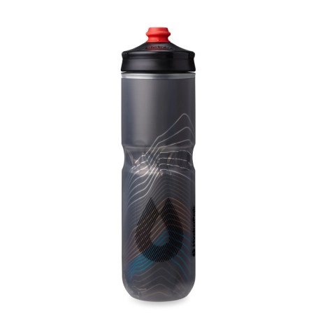 Hydrapak Gourde de vélo isotherme Polar Surge (Noir, 24oz) - Gourde à presser haut-débit, pour le cyclisme et le sport