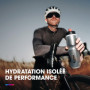 Hydrapak Gourde de vélo isotherme Polar Surge (Noir, 24oz) - Gourde à presser haut-débit, pour le cyclisme et le sport
