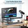 Aokeo AK-55 Bras de microphone réglable pour bureau - Convient pour Blue Yeti, Snowball iCE, HyperX QuadCast, SoloCast, Elgato W