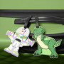 Disney Toy Story VT700654L.NX Lot de 2 étiquettes à Bagages Motif Buzz & Rex Vert/Blanc/Violet