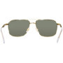Montblanc Sport Mb0278s-002 56 Sunglass Man Metal Lunettes de Soleil, Doré/Vert