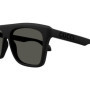 Gucci GG1570S 001 Lunettes de soleil carrées pour homme Noir/gris 57/18/145, Noir, 57/18/145