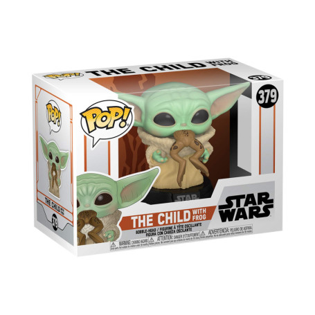 Funko Pop! Star Wars: Mandalorian-Grogu (The Child, Baby Yoda) - (Grogu (The Child, Baby Yoda), Baby Yoda) with Frog The Mandalo