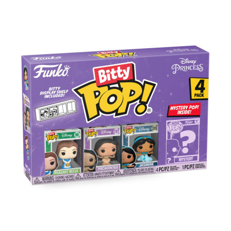 Funko Bitty Pop! Disney Princess - Peasant Belle, Pocahontas, Jasmine et une Mini-figurine Mystère en Surprise - 2.2 Cm Collecti