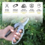 FISHTEC Sécateur de Jardin Titane à Crémaillère - Poignée Ergonomique Antidérapant, Coupe Nette et Franche Sur Enclume, Branches