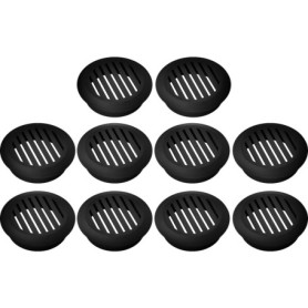 cyclingcolors 10x Grille de ventilation aération ronde plastique diamètre encastrement 50mm hauteur 12.5mm cache protection plaf