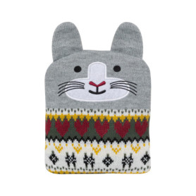 Bouillotte doudou Souris 2 en 1● Peluche plate toute douce bébé & enfant ● Action chaud et froid ● Bouillotte sèche micro-ondes 