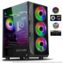 Spirit Of Gamer - Boitier PC Gamer RGB, 6 Ventilateurs 120 mm ARGB Inclus, Compatible mATX, Moyen Tour Gaming Vide avec Paroi La