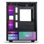 Spirit Of Gamer - Boitier PC Gamer RGB, 6 Ventilateurs 120 mm ARGB Inclus, Compatible mATX, Moyen Tour Gaming Vide avec Paroi La