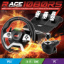 Spirit Of Gamer - RACE Wheel FORCE, Volant PS4 avec Levier de Vitesse et Pédalier, Pour PC, PS4, PS3, XBOX ONE, Volant avec Pale