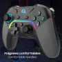 EMPIRE GAMING – Manette de Jeu Sans Fil WiFi 2.4GHz Rechargeable Gaming Controller - PC/PS3/Switch - Mode Macro/Tubo - Double Vi