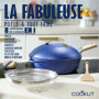 COOKUT - La Fabuleuse poêle 8 en 1 – Un seul ustensile qui remplace poêle, casserole, sauteuse - Avec 2 poignées amovibles, pani