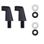 colonnettes noires mat pour robinet de baignoire (inclinées,excentriques)