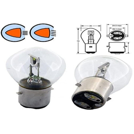 cyclingcolors ampoule 6v 25/25w ba20d moto cyclomoteur mobylette scooter projecteur lampe