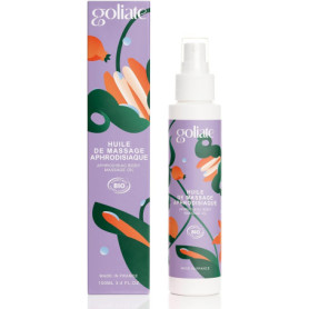 GOLIATE Huile de Massage BIO - Aphrodisiaque - Gel Relaxant Cosmétique - Tantrique Sexuel - Homme Femme Couple - Formule Ethique