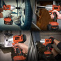 Bravolu Clé à Chocs Sans Fil, 21V Brushless 700N.m Max Boulonneuse a Choc avec 4,0Ah Batterie, Visseuse à Choc Fréquence d'impac
