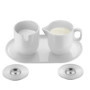 WMF Barista Sucrier de 130 ml et pot à crème/lait en porcelaine de 170 ml avec couvercles, soucoupe, pot à lait, passe au lave-v