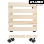 Wagner Support à roulettes pour Pot de Fleur PALETTI 29 x 29 x 8 cm I Roule Pot de Plant pour l'intérieur I Suport Roulant en Bo