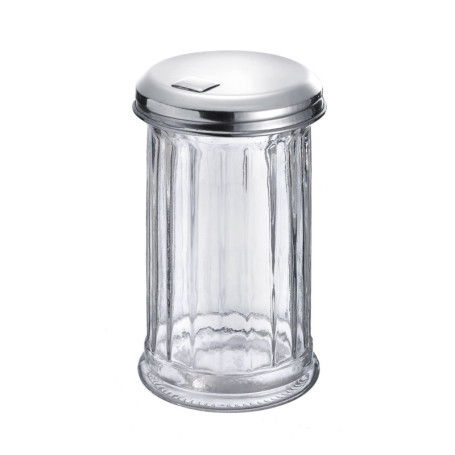 Westmark Sucrier Doseur, Capacité : 300 ml, Verre/Acier Inoxydable, New York, Argent/Transparent, 65202260