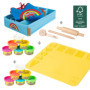 roba x Play-Doh Set de Jeu Extra-Large - Kit de Pâte à Modeler avec Boîte en Toile, Tapis Créatif 3D, 12 Pâtes, Outils en Bois e