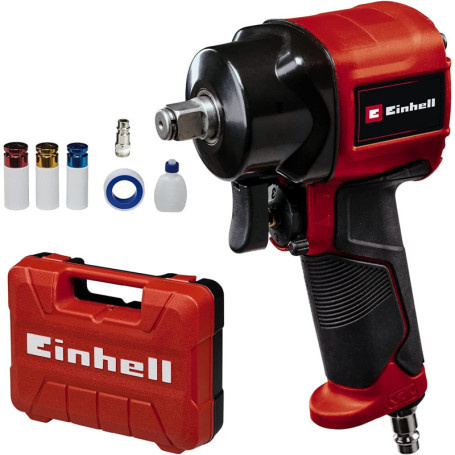 Einhell Clé à chocs pneumatique TC-PW 610 Compact (couple max. de 610 Nm, carré d’entraînement 1/2") Livré dans son coffret avec