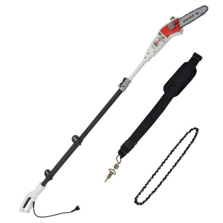 Ikra Elagueuse télescopique électrique IEAS 750, longueur de coupe 185mm, 750W, chaîne de remplacement incluse 78001857 Noir/Gri