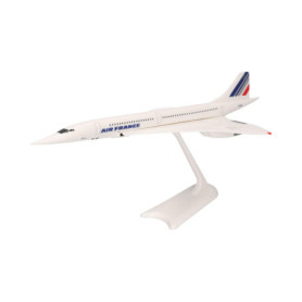 herpa Maquette Avion Air France Concorde – F-BVFB, echelle 1/200, Snap-fit Model, pièce de Collection, d'avion avec Support, Fig