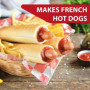 Salco Hot Dog Maker - Cuiseur vapeur de style rétro - 450 W - Avec contrôle thermique - Brochettes chauffantes pour 2 petits pai