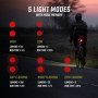 SIGMA Buster RL 150 | Feu arrière de vélo avec Fonction Stop & Cinq Modes d'éclairage | Feu arrière de vélo à LED avec Une porté