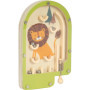 small foot Mini Jeu de Flipper Lion en Bois, Jeu de Flipper, Jeu d'adresse, à partir de 3 Ans, 12607