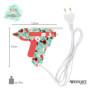 Westcott E-17201 00 Mini pistolet à colle à motif floral avec 2 bâtons de colle Turquoise/rouge