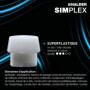 HALDER FRANCE Maillet HALDER SIMPLEX Caoutchouc chargé, avec Pied intégré/superplastique, avec boîtier en Fonte malléable et Man