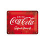 Nostalgic-Art Plaque Vintage Coca-Cola – Logo Red – Idée de Cadeau pour Les Fans de Coke, en métal, Design Retro pour la décorat