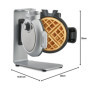 CASO WaffleUp - gaufrier vertical pour des gaufres belges parfaites, 5 niveaux de brunissage au choix, double revêtement antiadh