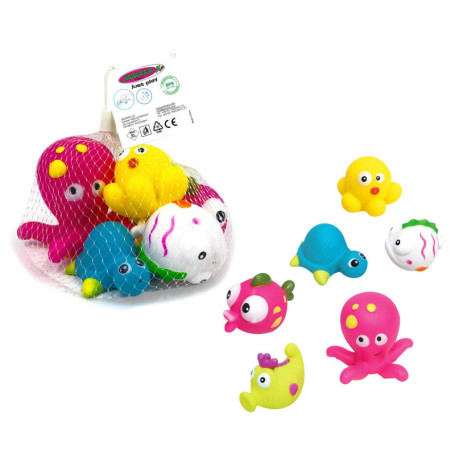 Jamara- Jouet de Bain Animaux Marins 6 pièces, 460616, Multicolore