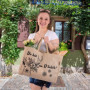 Domelo Paniers de courses. Sacs de shopping en jute. Grand sac panier, sac de plage imperméable. Sac en jute comme sac de bain, 