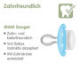 MAM Lot de 2 tétines originales en silicone MAM SkinSoft, respectueuses des dents, en matériaux durables et bio-renouvelables, a