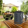 Relaxdays Cheminée d'allumage, avec poignée de sécurité & Support Maintien, HLP : 27 x 28 x 17 cm, pour Barbecue, Noir