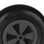 Relaxdays Roue de brouette 3.50-6, Caoutchouc PU, Acier Jante PP, increvable, Charge maximale : 100 kg, Noire