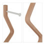 Relaxdays Serviteur WC Non Fixe, Porte-Rouleau, Brosse et Son Support, H x L x P : 75 x 18,5 x 18,5 cm, Blanc et Nature