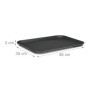 Relaxdays Plateau de Service, Lot de 2, Surface antidérapante, Forme rectangulaire, Restaurant, LxP: 46 x 35 cm, Noir