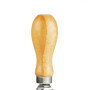 Relaxdays Hachoir Berceuse avec Planche, Bambou & Acier Inoxydable, Double Lame, diamètre de 25 cm, Nature - argenté