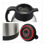 Relaxdays Carafe en Acier Inoxydable, pichet Isotherme pour thé, café, Distributeur, 2 litres, avec poignée, argenté