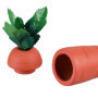 Relaxdays Arrosage en Terre Cuite, Lot de 4, 100 ML chacun, en Forme de Carotte, pour intérieur & extérieur, Multicolore